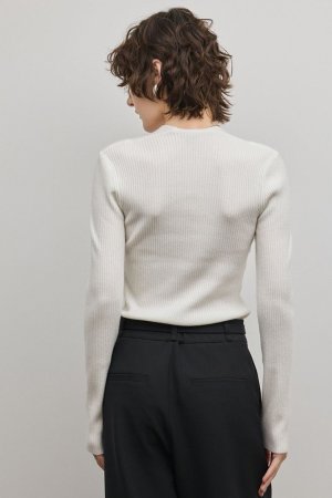 画像7: グレースコンチネンタル｜GRACE CONTINENTAL  スクエアリブニットトップ{-BFS}