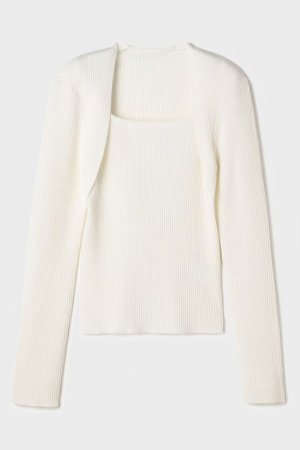 画像8: グレースコンチネンタル｜GRACE CONTINENTAL  スクエアリブニットトップ{-BFS}