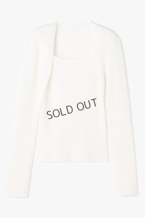 画像8: グレースコンチネンタル｜GRACE CONTINENTAL  スクエアリブニットトップ{-BFS}