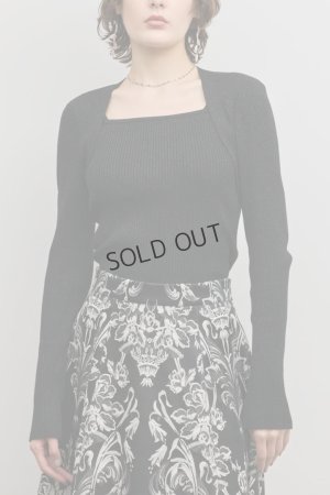 画像1: グレースコンチネンタル｜GRACE CONTINENTAL  スクエアリブニットトップ{-BFS}