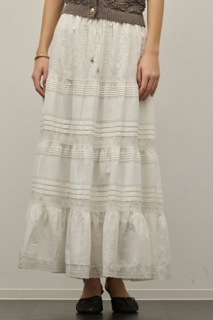 画像1: ★取り寄せリクエスト注文受付中★ グレースコンチネンタル｜GRACE CONTINENTAL  ピンタックティアードスカート{-BFS}