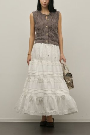 画像5: ★取り寄せリクエスト注文受付中★ グレースコンチネンタル｜GRACE CONTINENTAL  ピンタックティアードスカート{-BFS}