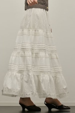 画像10: ★取り寄せリクエスト注文受付中★ グレースコンチネンタル｜GRACE CONTINENTAL  ピンタックティアードスカート{-BFS}