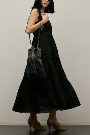 画像3: グレースコンチネンタル｜GRACE CONTINENTAL  コットンシルクティアードワンピース{-BFS}