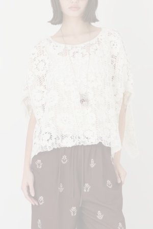 画像1: グレースコンチネンタル｜GRACE CONTINENTAL  メッシュエンブロイダリーポンチョトップ {-BFA}