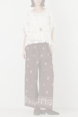 画像2: グレースコンチネンタル｜GRACE CONTINENTAL  メッシュエンブロイダリーポンチョトップ {-BFA}