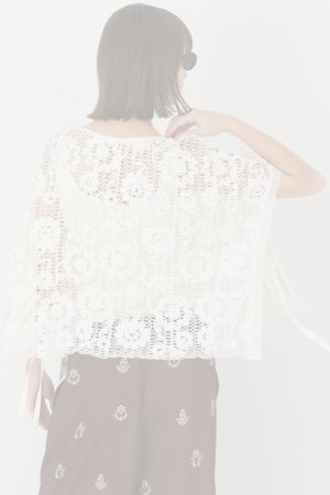 画像8: グレースコンチネンタル｜GRACE CONTINENTAL  メッシュエンブロイダリーポンチョトップ {-BFA}
