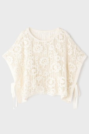 画像11: グレースコンチネンタル｜GRACE CONTINENTAL  メッシュエンブロイダリーポンチョトップ {-BFA}