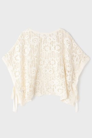 画像12: グレースコンチネンタル｜GRACE CONTINENTAL  メッシュエンブロイダリーポンチョトップ {-BFA}