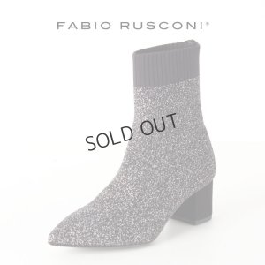 画像1: {SOLD}FABIO RUSCONI ファビオルスコーニ 1441 MAGLIA ラメニットポインテッドトゥショートブーツ{-AHA}