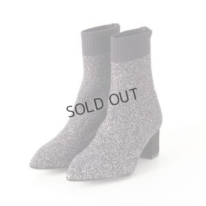 画像2: {SOLD}FABIO RUSCONI ファビオルスコーニ 1441 MAGLIA ラメニットポインテッドトゥショートブーツ{-AHA}