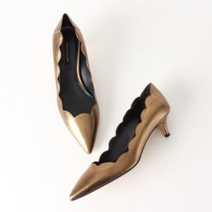 画像10: 【 30%OFF セール33,000円→23,100円】 FABIO RUSCONI ファビオルスコーニ 1170 LUXER スカラップローヒールポインテッドトゥパンプス{-AHA}