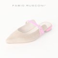   FABIO RUSCONI ファビオルスコーニ S-5294 スエードポインテッドトゥフラットパンプス{-BJS}