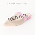 FABIO RUSCONI ファビオルスコーニ S-5294 スエードポインテッドトゥフラットパンプス{-BJS}