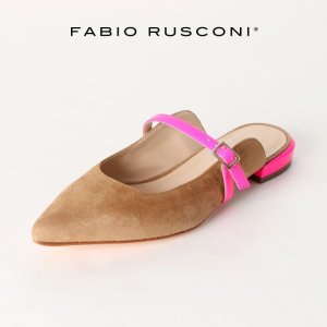 画像1: 【 50%OFF セール｜24,200円→12,100円】 FABIO RUSCONI ファビオルスコーニ S-5294 スエードポインテッドトゥフラットパンプス{-BJS}