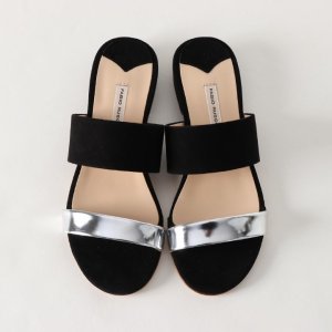 画像3: 【 30%OFF セール24,200円→16,940円】 FABIO RUSCONI ファビオルスコーニ S-5348 スエード×スムースダブルストラップフラットサンダル{-BJS}