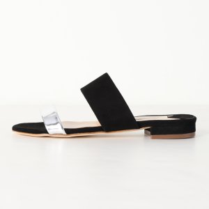 画像5: 【 30%OFF セール24,200円→16,940円】 FABIO RUSCONI ファビオルスコーニ S-5348 スエード×スムースダブルストラップフラットサンダル{-BJS}