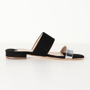 画像6: 【 30%OFF セール24,200円→16,940円】 FABIO RUSCONI ファビオルスコーニ S-5348 スエード×スムースダブルストラップフラットサンダル{-BJS}