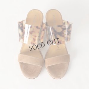 画像3: {SOLD}FABIO RUSCONI ファビオルスコーニ FANNY1114 スエード×PVCダブルストラップチャンキーヒールサンダル{-BJS}