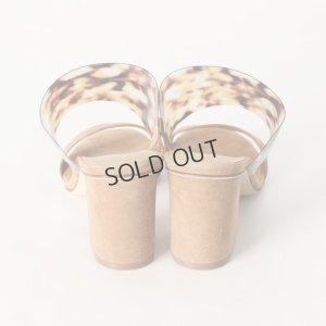 画像4: {SOLD}FABIO RUSCONI ファビオルスコーニ FANNY1114 スエード×PVCダブルストラップチャンキーヒールサンダル{-BJS}