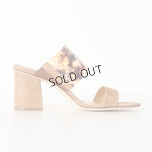 画像6: {SOLD}FABIO RUSCONI ファビオルスコーニ FANNY1114 スエード×PVCダブルストラップチャンキーヒールサンダル{-BJS}