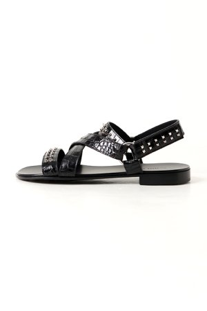 画像2: GIUSEPPE ZANOTTI ジュゼッペザノッティ GZM FLAT SANDAL ZAK{01EU00042ZA-999-BJS}