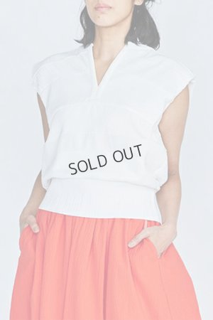 画像1: {SOLD}DOUBLE STANDARD CLOTHING ダブルスタンダードクロージング DSC / シフォン＋ポンチ異素材トップス{-BBS}
