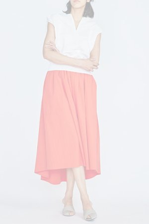 画像2:  {SOLD} DOUBLE STANDARD CLOTHING ダブルスタンダードクロージング DSC / シフォン＋ポンチ異素材トップス{-BBS}