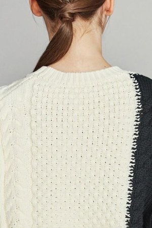 画像6: 【 40%OFF セール40,700円→24,420円】 ダブスタ ダブルスタンダードクロージング｜DOUBLE STANDARD CLOTHING DSC / バイカラーケーブルニット{-BCA}