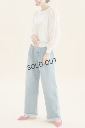 画像4: {SOLD}グレースコンチネンタル｜GRACE CONTINENTAL グレースクラス GRACE CLASS レーススリーブニットトップ{-BCS}