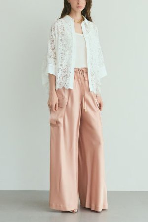 画像2: ★取り寄せリクエスト注文受付中★ グレースコンチネンタル｜GRACE CONTINENTAL グレースクラス GRACE CLASS ダブルサテンイージーパンツ{-BEA}