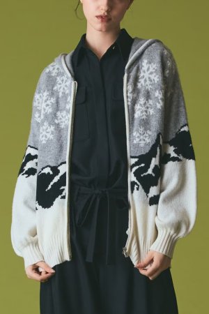 画像1: グレースコンチネンタル｜GRACE CONTINENTAL グレースクラス GRACE CLASS スノージャガードニットフーデ{-BEA}