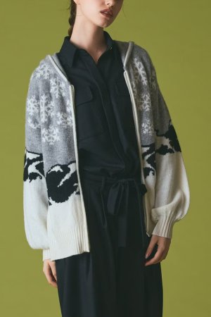 画像3: グレースコンチネンタル｜GRACE CONTINENTAL グレースクラス GRACE CLASS スノージャガードニットフーデ{-BEA}