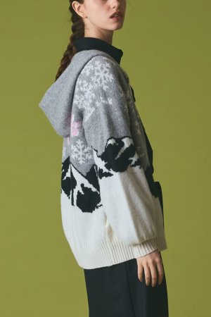 画像4: グレースコンチネンタル｜GRACE CONTINENTAL グレースクラス GRACE CLASS スノージャガードニットフーデ{-BEA}