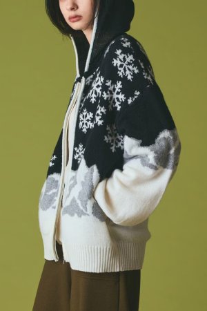 画像2: グレースコンチネンタル｜GRACE CONTINENTAL グレースクラス GRACE CLASS スノージャガードニットフーデ{-BEA}