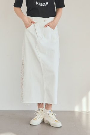 画像2: グレースコンチネンタル｜GRACE CONTINENTAL グレースクラス GRACE CLASS サイドレースデニムスカート{-BFS}