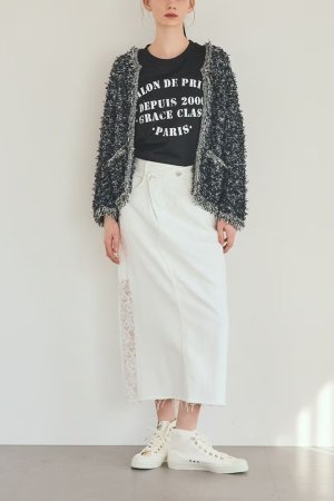 画像7: グレースコンチネンタル｜GRACE CONTINENTAL グレースクラス GRACE CLASS サイドレースデニムスカート{-BFS}