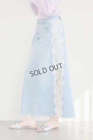 画像1: グレースコンチネンタル｜GRACE CONTINENTAL グレースクラス GRACE CLASS サイドレースデニムスカート{-BFS}