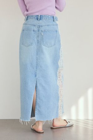 画像6: グレースコンチネンタル｜GRACE CONTINENTAL グレースクラス GRACE CLASS サイドレースデニムスカート{-BFS}