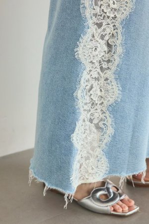 画像7: グレースコンチネンタル｜GRACE CONTINENTAL グレースクラス GRACE CLASS サイドレースデニムスカート{-BFS}