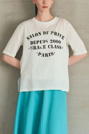 画像1: グレースコンチネンタル｜GRACE CONTINENTAL グレースクラス GRACE CLASS ステンシルレタードT{-BFS}