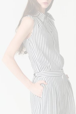 画像2:  {SOLD} グレースコンチネンタル｜GRACE CONTINENTAL グレースクラス GRACE CLASS ヒッコリージャガードボウタイブラウス{-BFA}