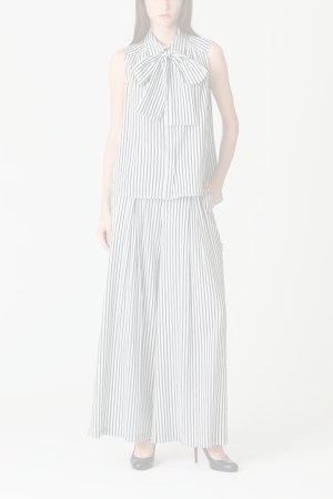 画像4:  {SOLD} グレースコンチネンタル｜GRACE CONTINENTAL グレースクラス GRACE CLASS ヒッコリージャガードボウタイブラウス{-BFA}