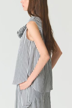 画像6: グレースコンチネンタル｜GRACE CONTINENTAL グレースクラス GRACE CLASS ヒッコリージャガードボウタイブラウス{-BFA}