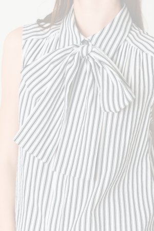 画像8:  {SOLD} グレースコンチネンタル｜GRACE CONTINENTAL グレースクラス GRACE CLASS ヒッコリージャガードボウタイブラウス{-BFA}