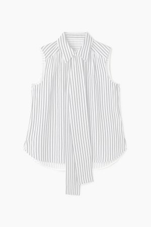 画像13:  {SOLD} グレースコンチネンタル｜GRACE CONTINENTAL グレースクラス GRACE CLASS ヒッコリージャガードボウタイブラウス{-BFA}
