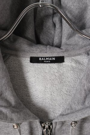 画像2: 【 30%OFF セール｜140,800円→98,560円】 BALMAIN バルマン BH1 C&S ZIP-HD EMB-LOGO ON SLV{-BJA}【セットアップ対応商品】