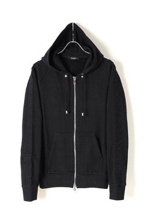 画像1: 【周年記念 24%OFF ｜140,800円→107,008円】 BALMAIN バルマン ZIP-HD EMB-LOGO ON SLV{-BJA}