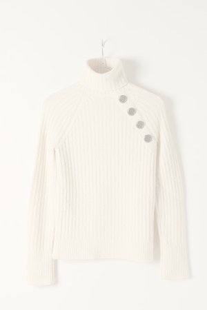 画像1:   BALMAIN バルマン BF2 KNIT H-NECK BUTTON{-BJA}
