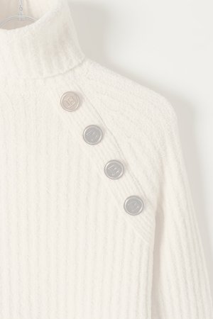 画像3:   BALMAIN バルマン BF2 KNIT H-NECK BUTTON{-BJA}